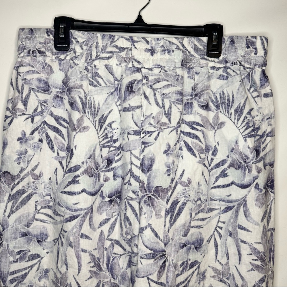 Tommy Bahama Women’s 100% Linen Wide Leg High Waisted Floral Print Pants Size L - Picture 5 of 8